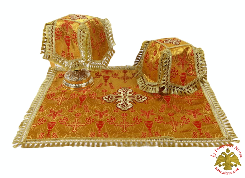 Covers Of The Holy Grail - Communion Cup Covers Embroidery Red Golden Yellow